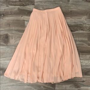 Pink blush midi skirt